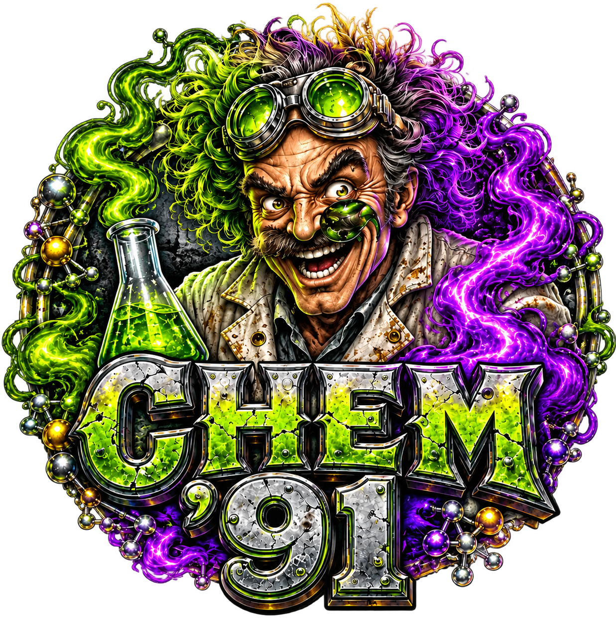 Chem '91 matching front chest logo